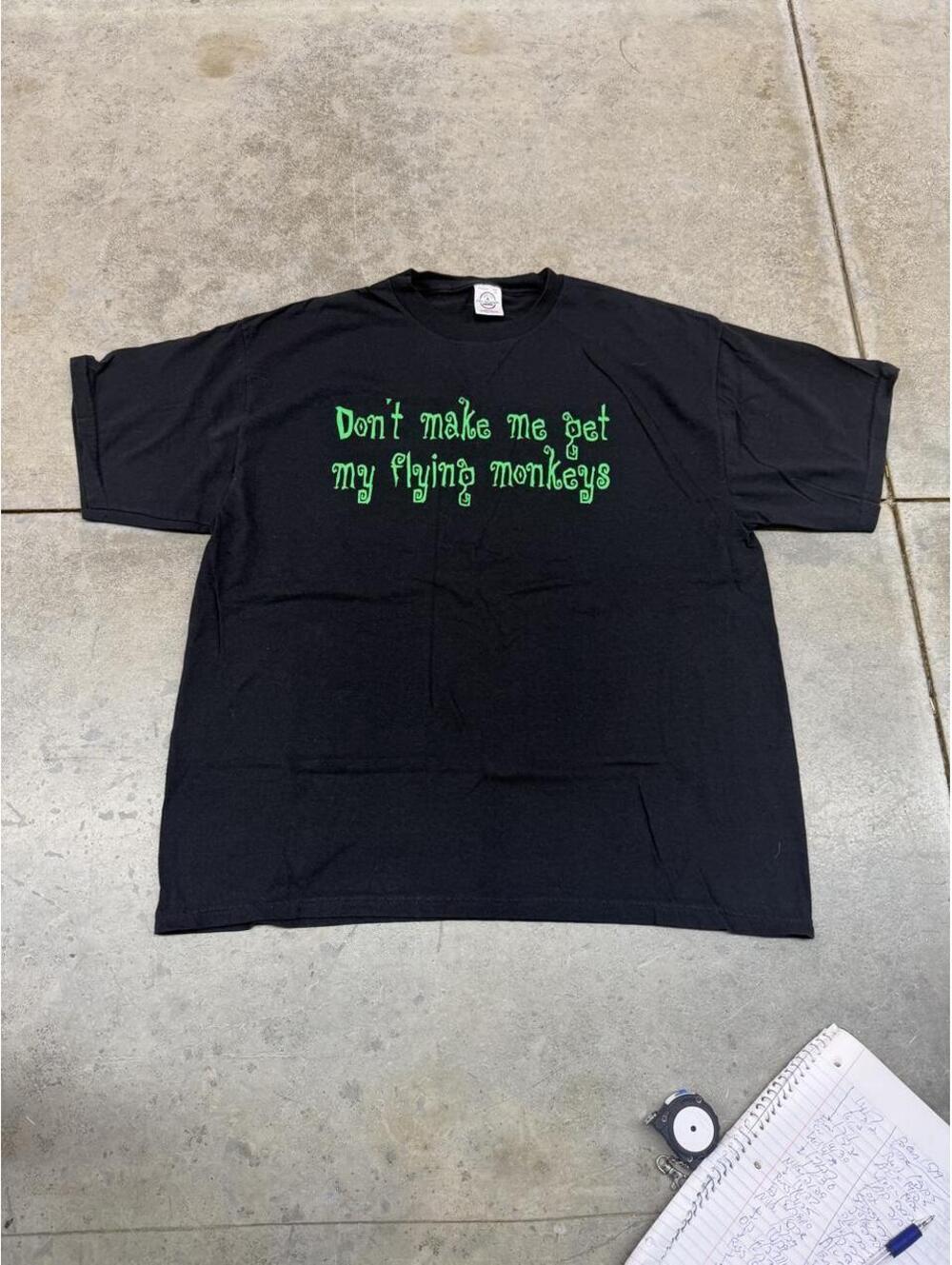 vintage dont make me get my flying monkeys black joke humor shirt size xl